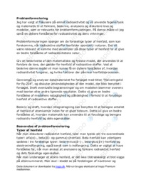 Modeller, funktioner og radioaktivitet | SRO