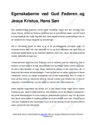 Egenskaberne ved Gud Faderen og Jesus Kristus, Hans Søn
