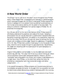 “A New World Order” | Caryl Phillips