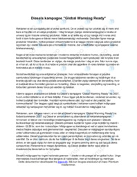 Diesels kampagne ”Global Warming Ready” fra 2007