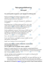 Demografi Blackers Model og Befolkningspyramider