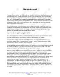 Memento Mori af Amalie Skram