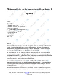 Politiske partier og meningsmålinger i samf og mat | SRO