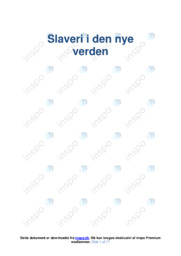 Den transatlantiske slavehandel Slaveri i den nye verden