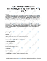 Det amerikanske sundhedssystem | SRO