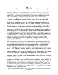 Analyse og Fortolkning af “Carrie”