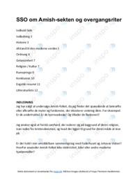 SSO om Amish-sekten og overgangsriter