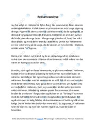 Björn Borg reklame | Analyse