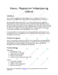 Vesuv Rapport om Vulkantype og Udbrud