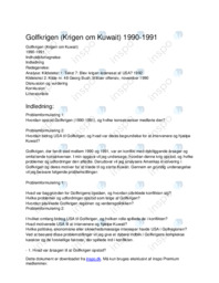 Golfkrigen (Krigen om Kuwait) 1990-1991