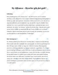 Ny Alliance | Hvorfor gik det galt