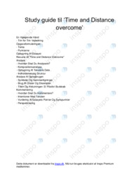 Study guide til ‘Time and Distance overcome’