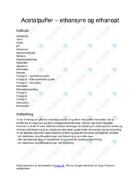 Acetatpuffer – ethansyre og ethanoat