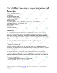 Christoffer Columbus og opdagelsen af Amerika