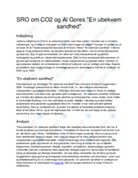 CO2 og Al Gores En ubekvem sandhed | SRO
