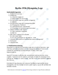 Berlin 1936 Olympiske Lege