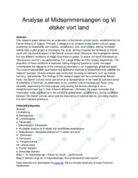 Analyse af Midsommersangen og Vi elsker vort land | SRO