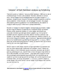 Jokeren” af Kjell Askildsen analyse og fortolkning