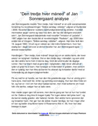 “Den tredje hver måned” af Jan Sonnergaard analyse
