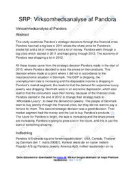 Virksomhedsanalyse af Pandora | SRP