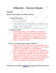 Kildekritik | historie metode