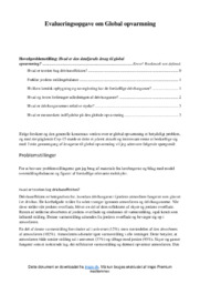 Evalueringsopgave om Global opvarmning