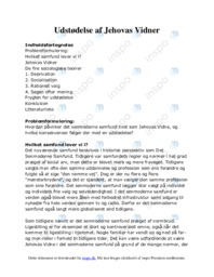 Udstødelse af Jehovas Vidner