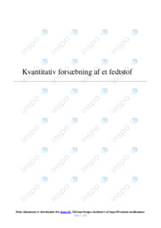 Kvantitativ forsæbning af et Fedtstof