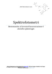 Spektrofotometri af Brilliant Blue og Quinoline Yellow | SRO