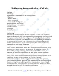 Reklame og kommunikation – Call Me