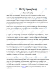 Høflig sprogbrug Dansk aflevering