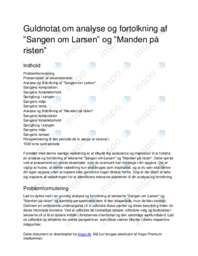 Analyse af ”Sangen om Larsen” og ”Manden på risten”