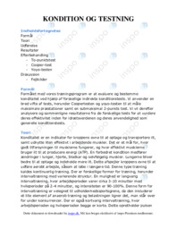 Kondition Og Testning