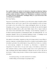 Forbedring af integrationen i Danmark: Notat til Inger Støjberg