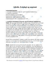 Atletik, fysiologi og anatomi