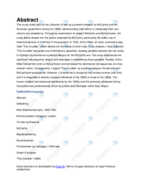 SRP McCarthyisme & The Crucible