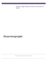 Eksamensprojekt om konvertering til Islam