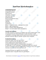 NamNam Markedsanalyse