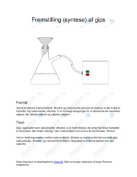 Fremstilling (syntese) af gips