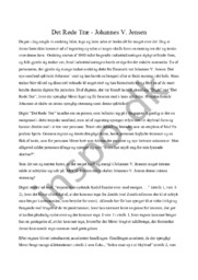 Det Røde Træ analyse | Johannes V. Jensen