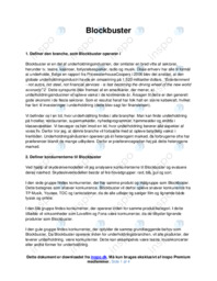 Blockbuster | Undersøgelse af sektoren og konkurrencen