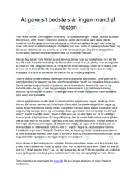 Analyse af At gøre sit bedste slår ingen mand af hesten