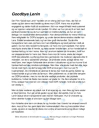 Goodbye Lenin | Resume