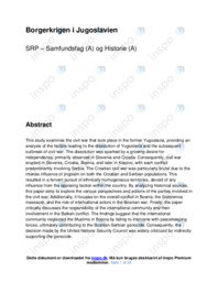 Borgerkrigen i Jugoslavien 1991-2001 | SRP