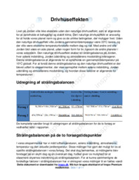 Drivhuseffekten og strålingsbalancen