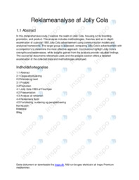 Jolly Cola i Afsætning og Dansk | SRO