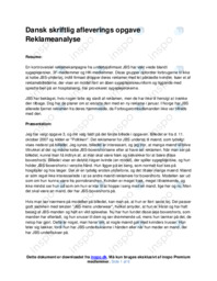 Analyse af reklame | En dansk skriftlig opgave