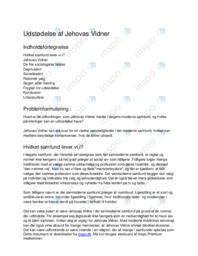 Udstødelse af Jehovas Vidner | Religion B