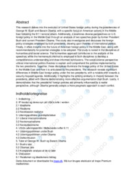 SRP Amerikansk udenrigspolitik i Mellemøsten efter 9/11