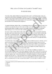 Why Latino Children Are Scared of Donald Trump